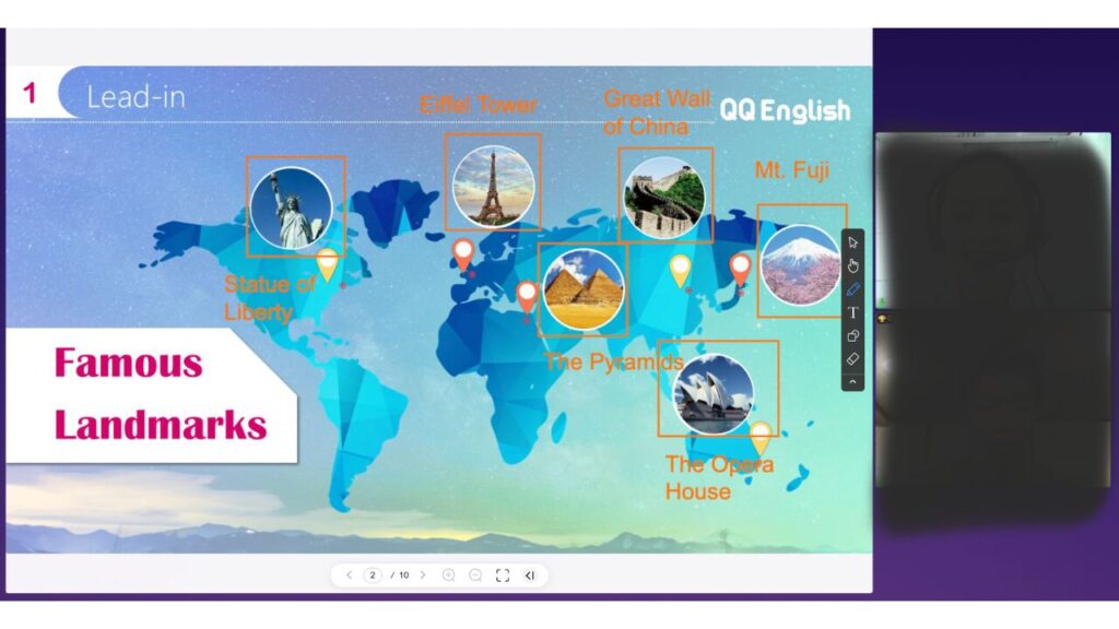 QQイングリッシュ 無料体験レッスン風景