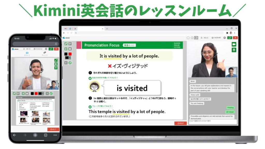 Kimini英会話のレッスンルーム
