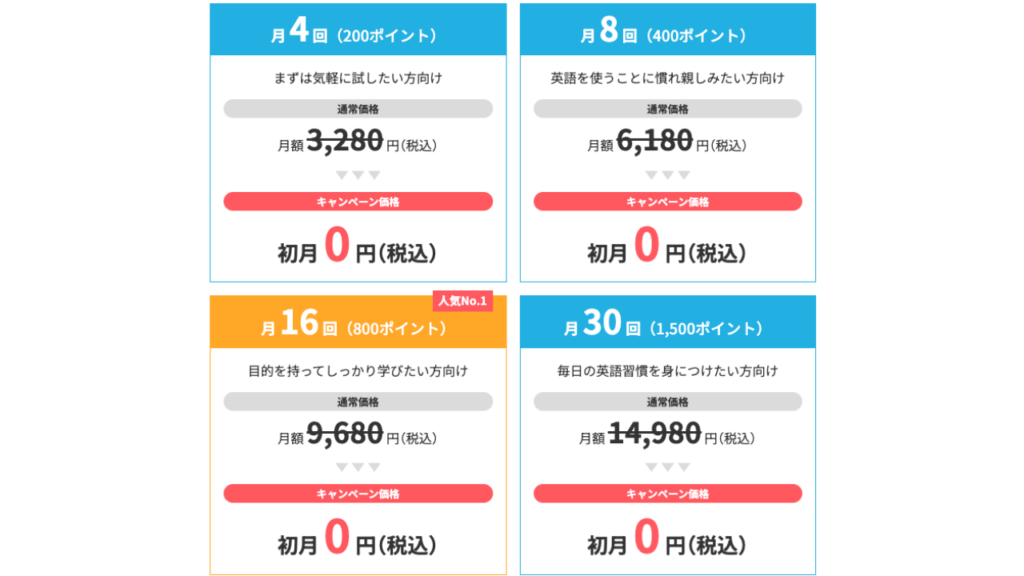 QQEnglish(QQキッズ)初月0円クアンペーン(9月)