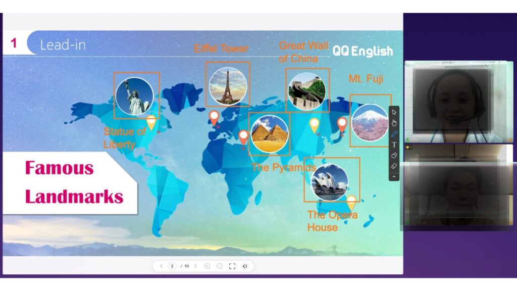 QQイングリッシュ(QQEnglish)の無料体験レッスン風景