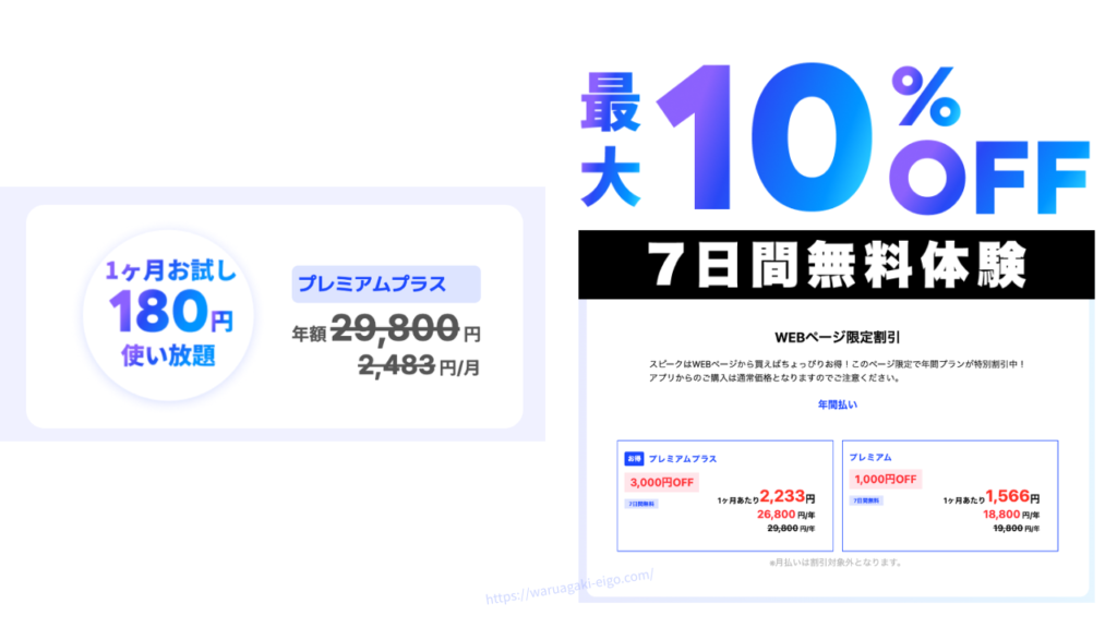 今スピーク(Speak)で開催しているキャンペーン一覧（12月時点）